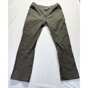 Dickies Pants Mens 36x34 Green Canvas Carpenter Relaxed Hammer Loop heavy duty
